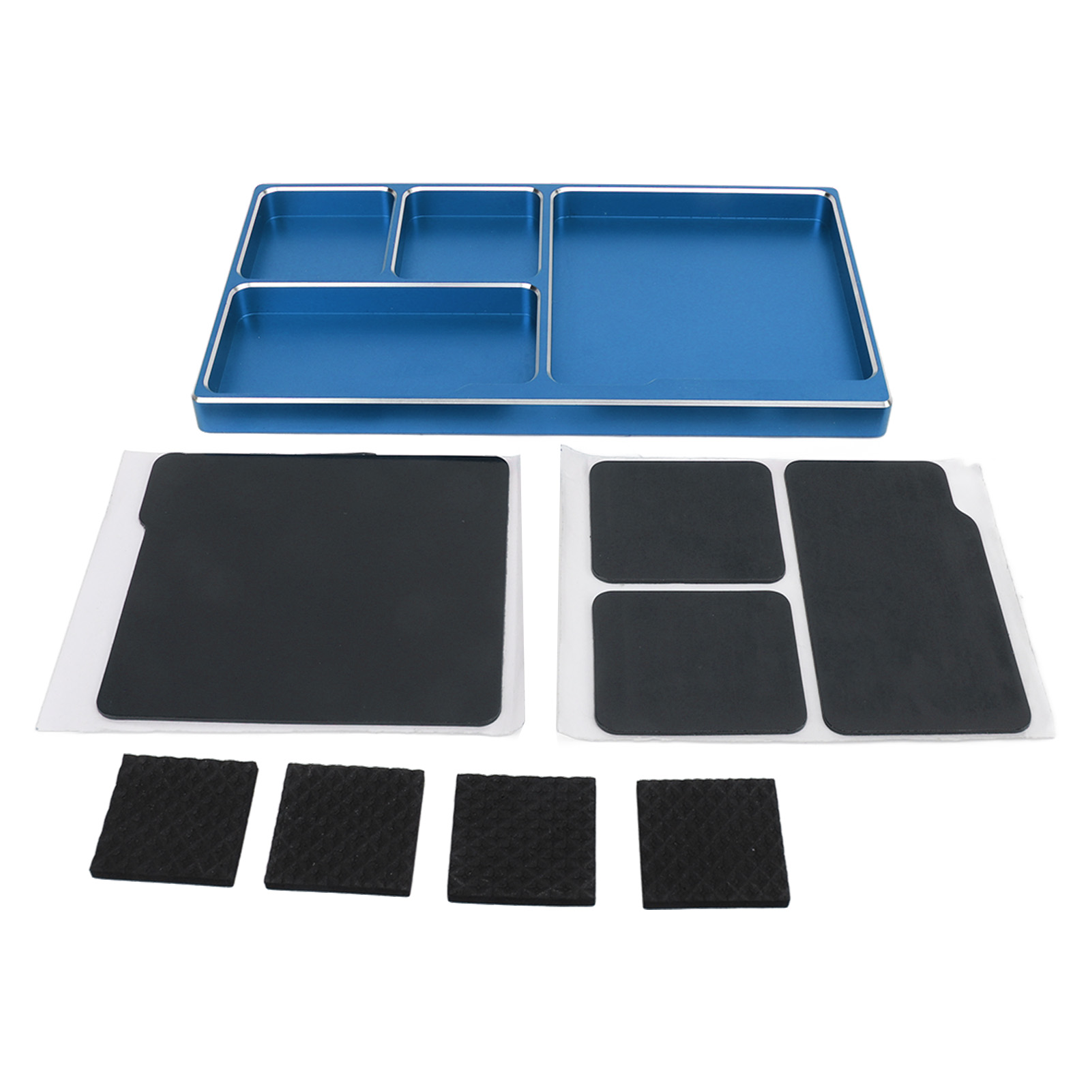 Magnetische Schraubenablage Aus Aluminiumlegierung Für Rc-wartung, Reparaturwerkzeug Mit Aufbewahrungsscheibe, Blaues Äußeres.