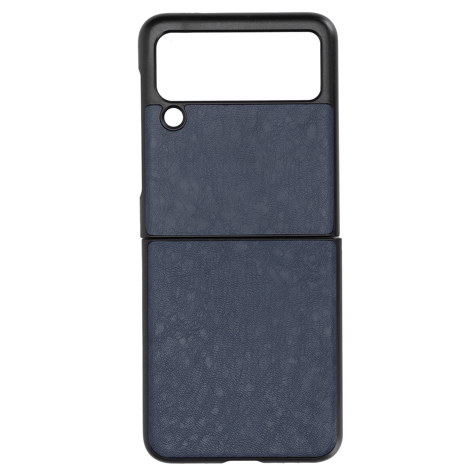Lederhülle Für Samsung Galaxy Z Flip 3, Stoßfest Und Kratzfest, Blaue Hülle