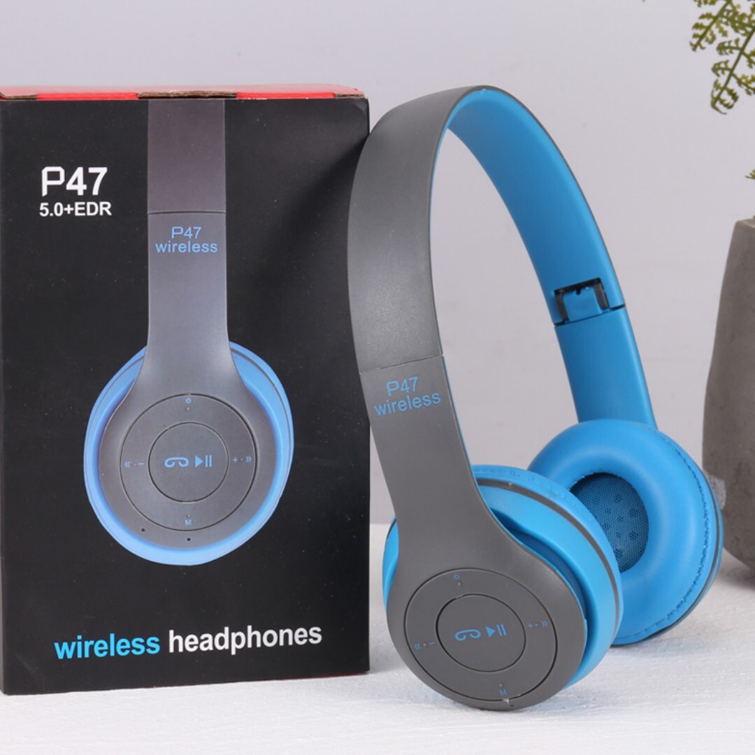 P47 Bluetooth-kopfhörer Mit Geräuschunterdrückung, Aktive Geräuschreduzierung (blau)