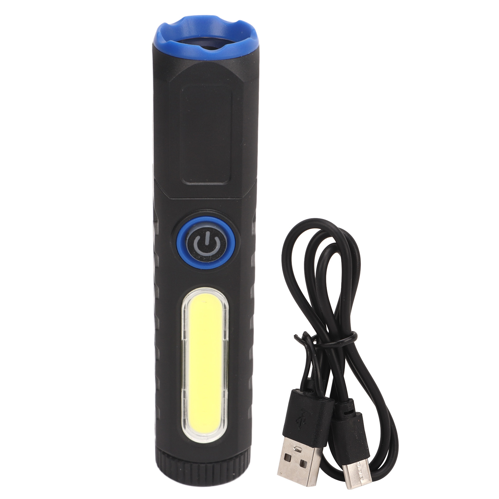 Campinglampe Mit 4 Modi, Wasserdicht, Magnetisch, Freihändige Cob-lampe Mit Clip – Schwarz/blau