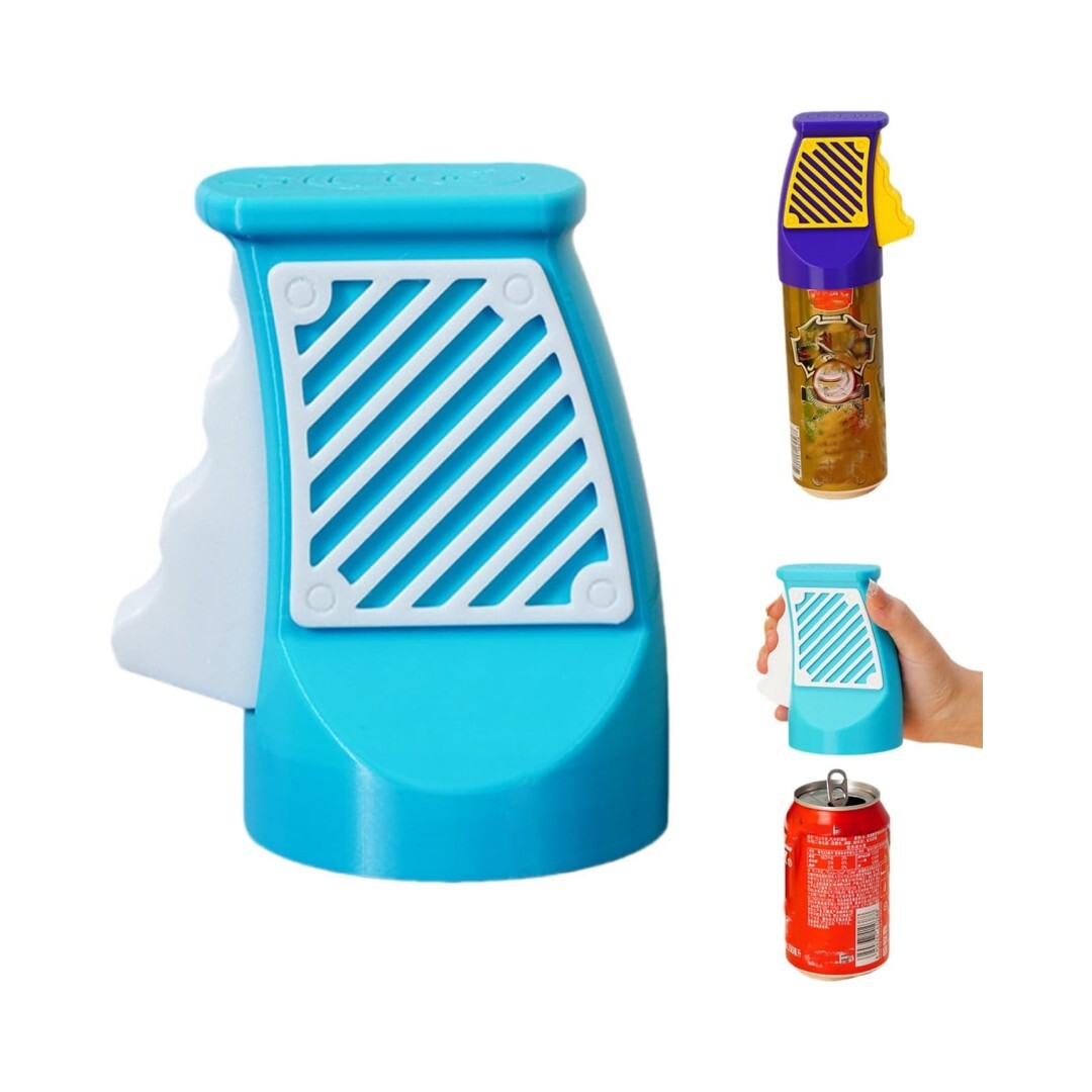 Einhand-dosenöffner – Komfortabler, Ergonomischer Griff, Zum Einfachen Öffnen Von Getränkedosen (limonade Und Bier), Praktisches Werkzeug, Blau