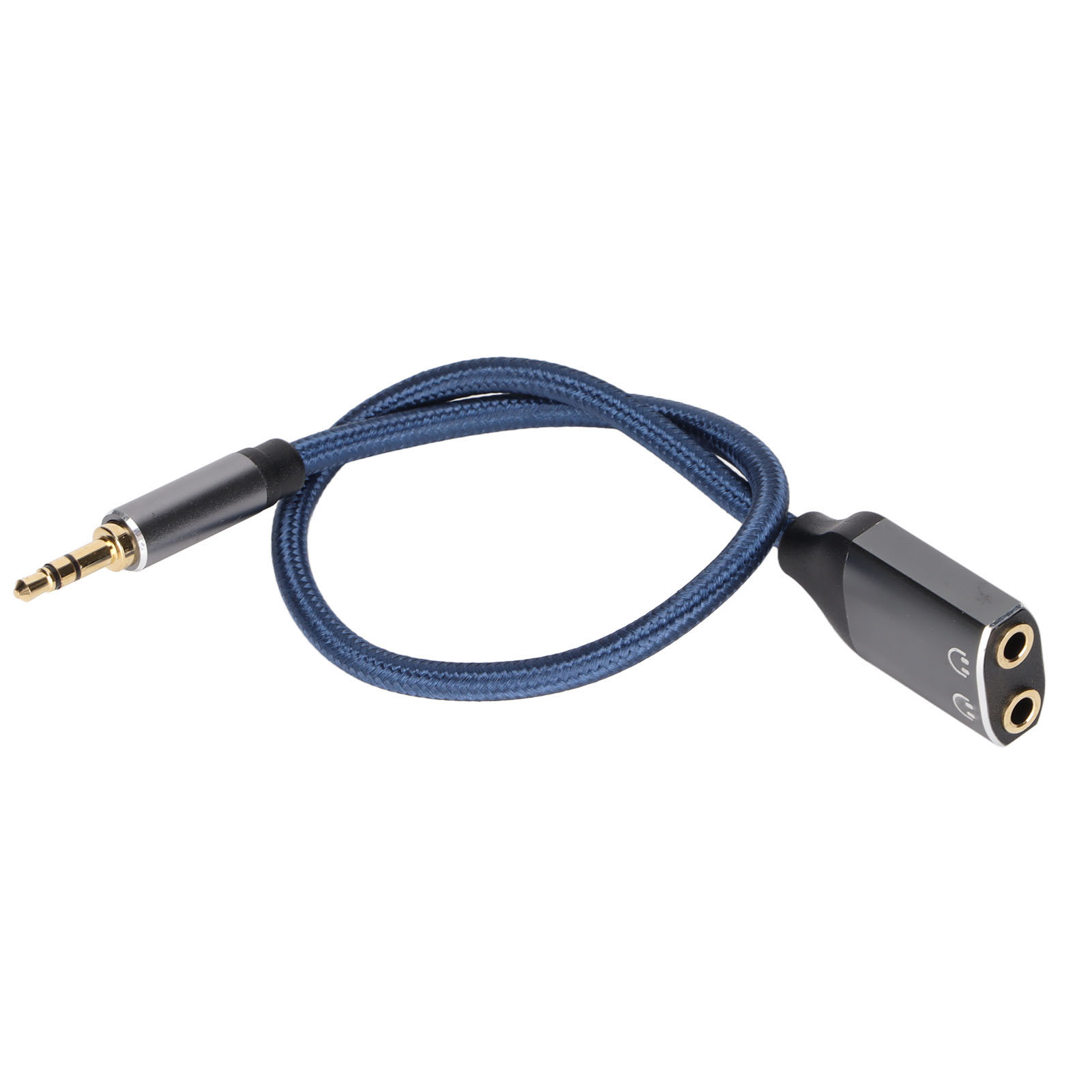 3,5-mm-klinkenstecker Auf 2 Klinkenbuchsen-stereo-audiokabel Für Smartphone, Tablet, Pc, 30 Cm (1 Fuß)