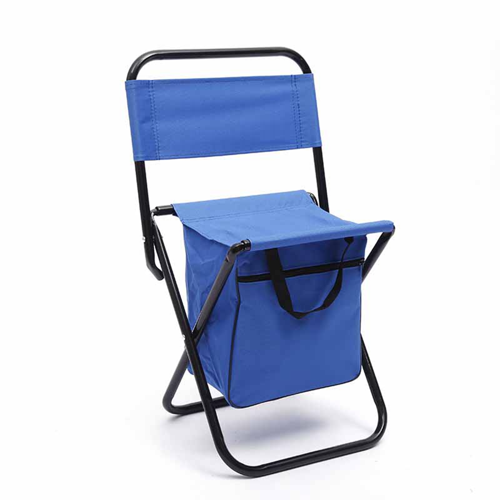 Blauer, Klappbarer Outdoor-stuhl Für Camping, Angeln Und Freizeit, Tragbar Mit Tragetasche
