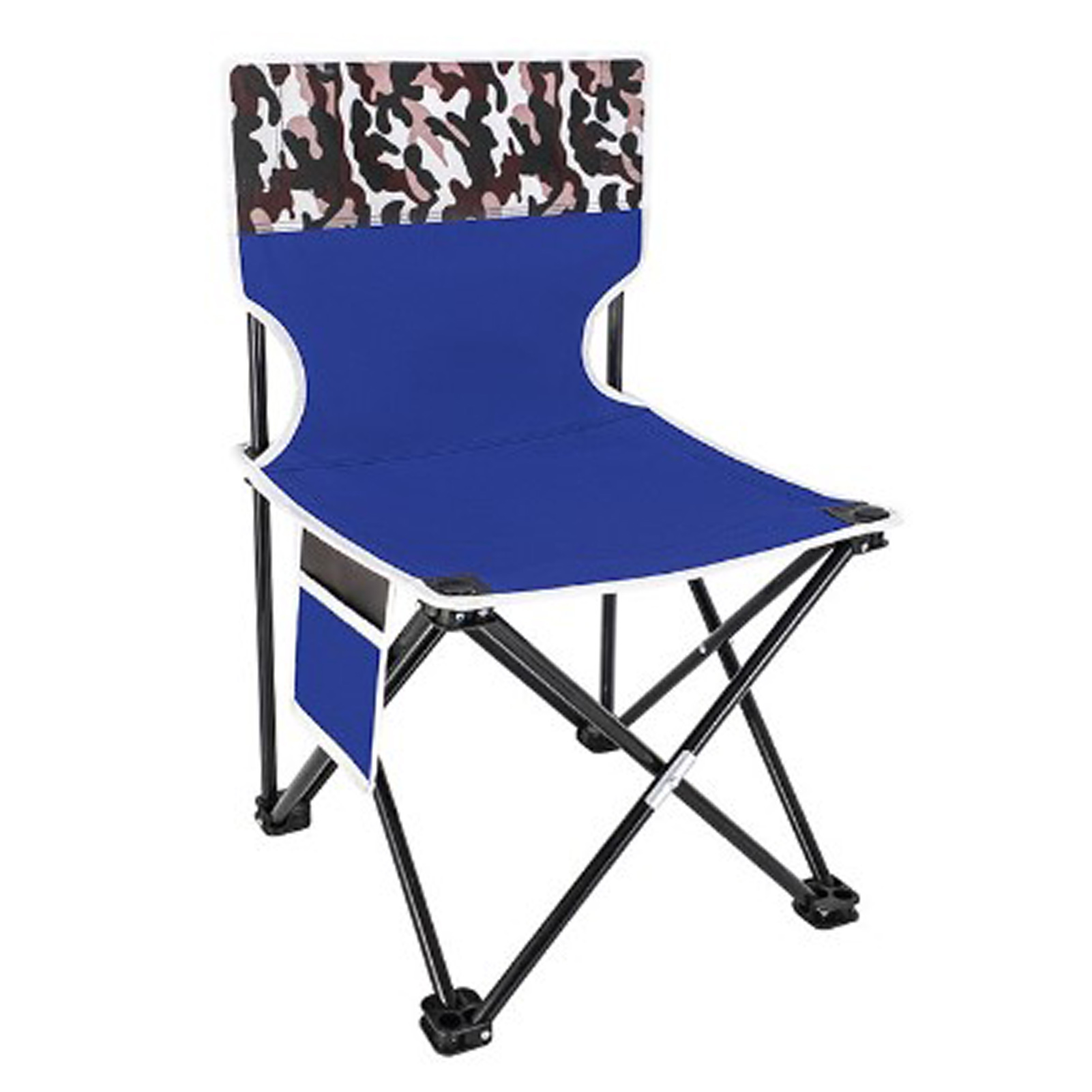 Klappbarer Outdoor-stuhl Aus Oxford-canvas, Tragbar Und Kompakt Für Camping, Picknicks Und Strand, In Tarnblau