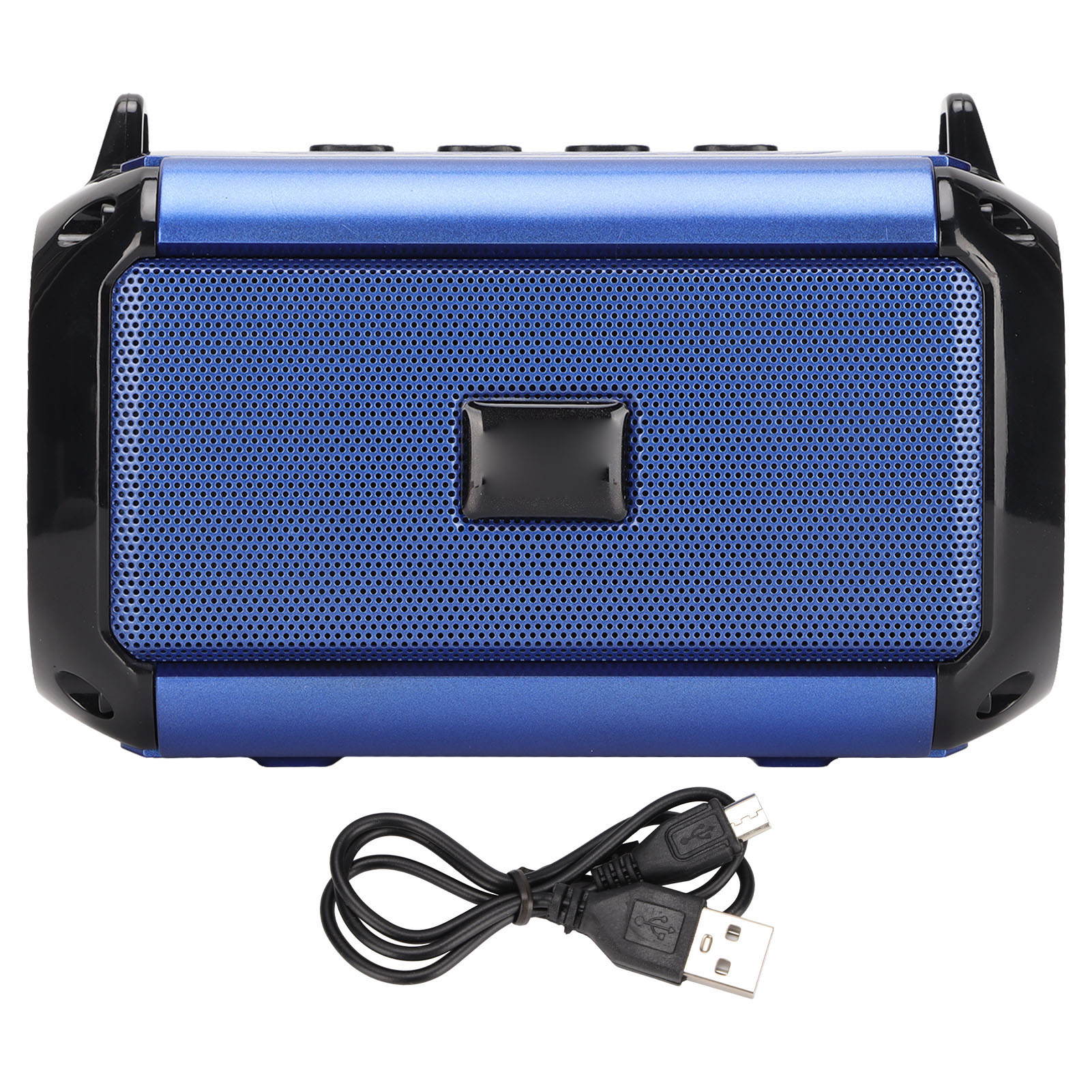 Tragbarer 360°-stereo-bluetooth-lautsprecher Mit Geräuschunterdrückung Und Blauem Ladekabel