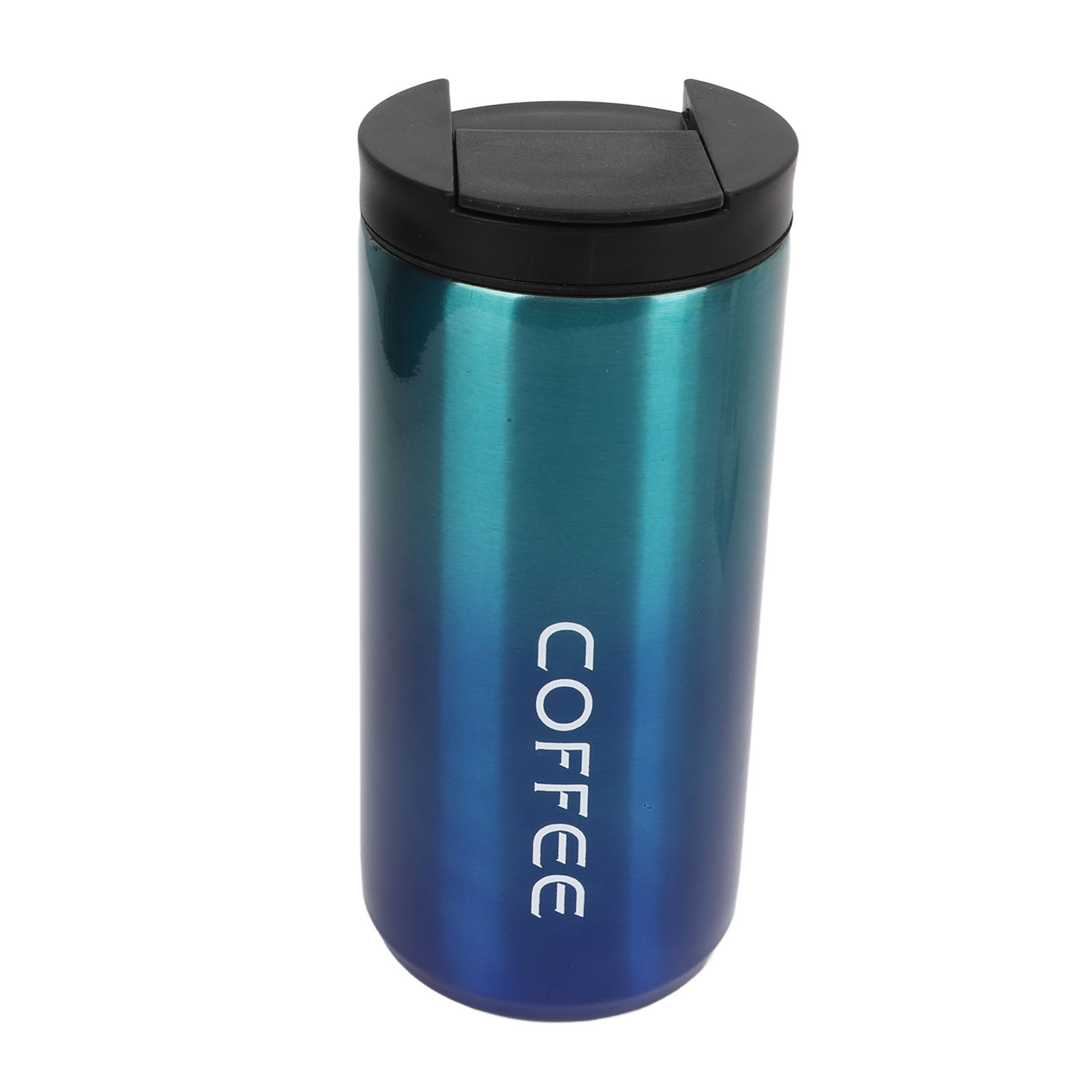 350 Ml Edelstahl-isolierbecher, Blauer Farbverlauf, Großes Fassungsvermögen, Rutschfest, Für Kaffee Und Heiße/kalte Getränke