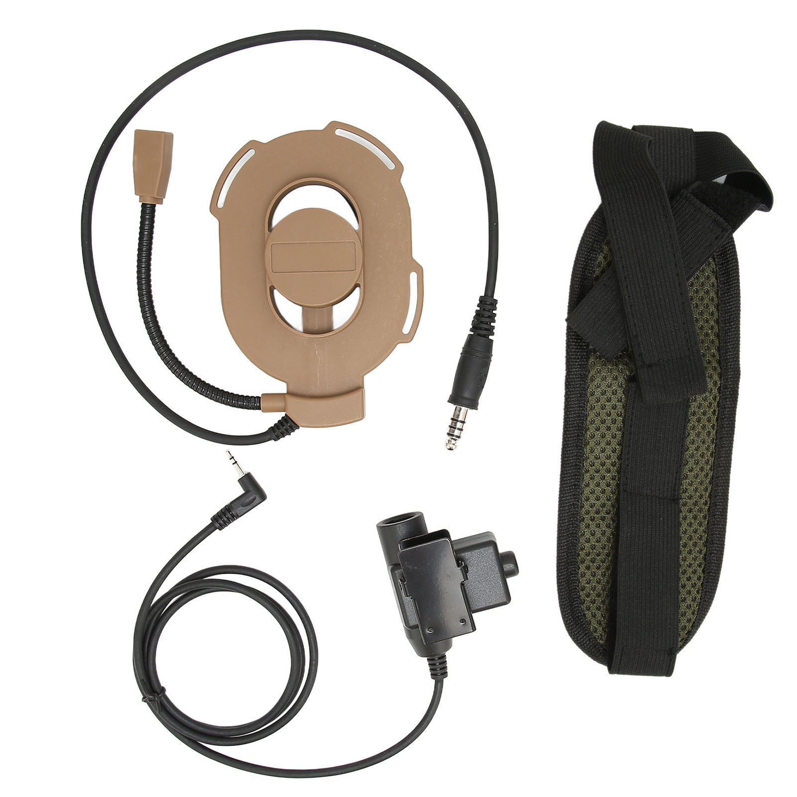 Motorrad-headset Mit Einseitigem Mikrofon Und Ptt-taste U94 Für Motorola T5428, 6200c Und T80, 2,5-mm-kopfhörer Für Funkgeräte, Braun