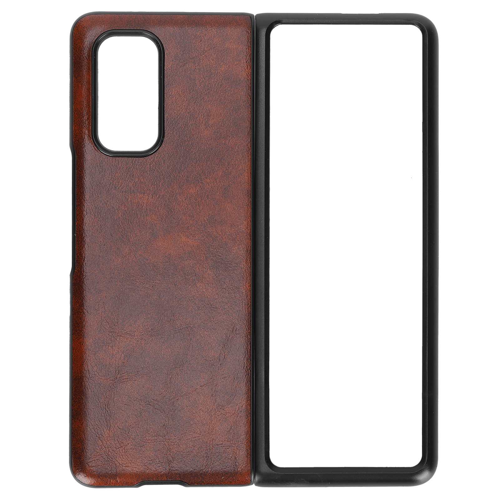 Elegante Lederhülle Mit Professionellem Muster Für Xiaomi Mix Fold, Robuster Schutz, Braun