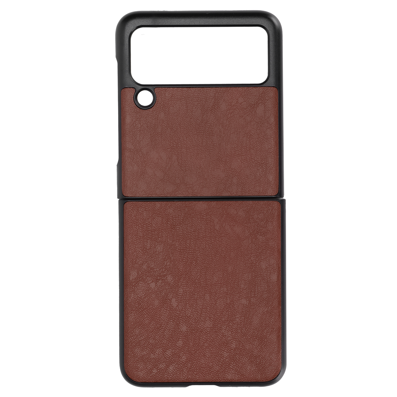 Lederhülle Für Samsung Galaxy Z Flip 3, Kratzfest Und Stoßfest, Braun