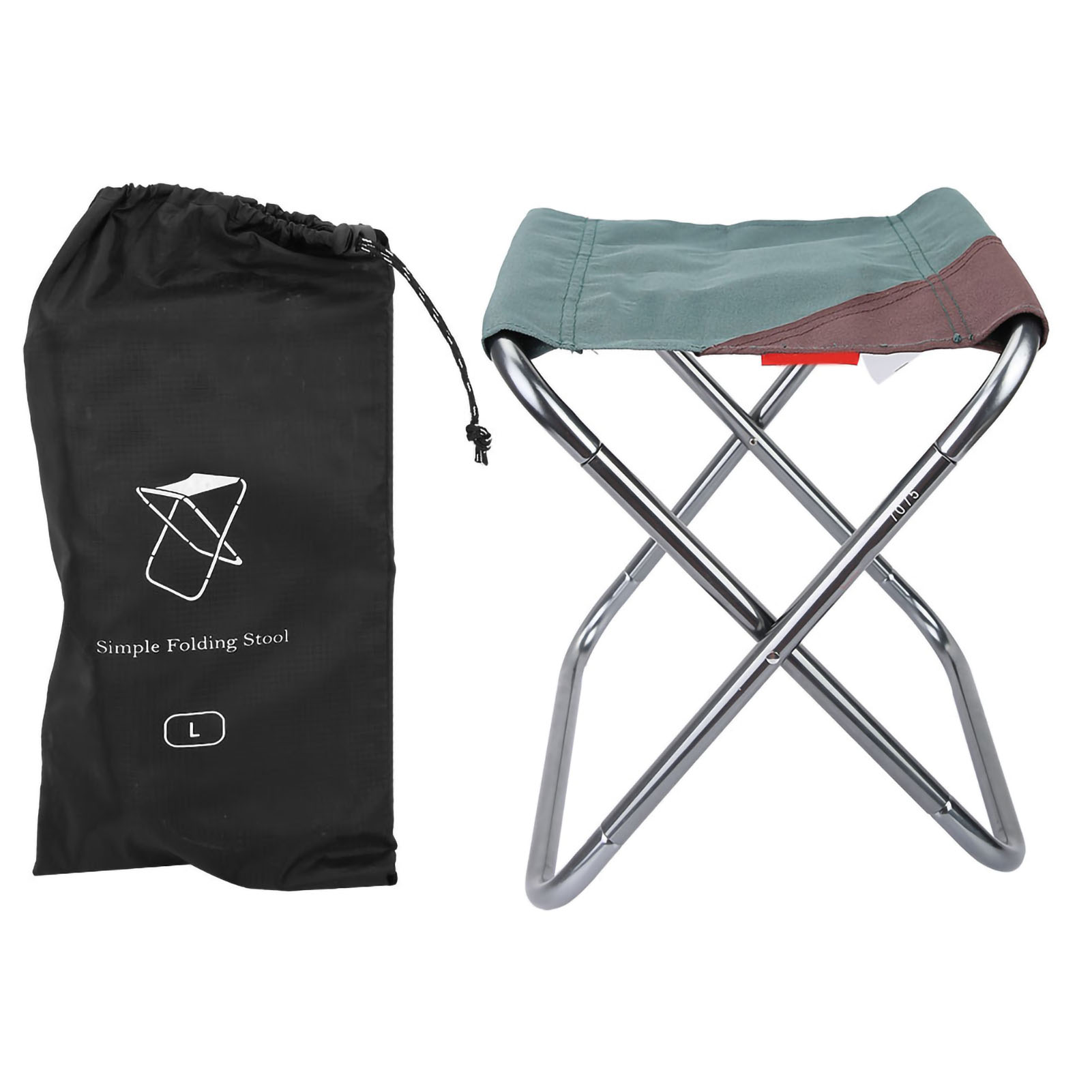 Tragbarer Klapphocker Aus Oxford-canvas Für Camping, Picknicks, Angeln Und Grillen (dunkelgrün)