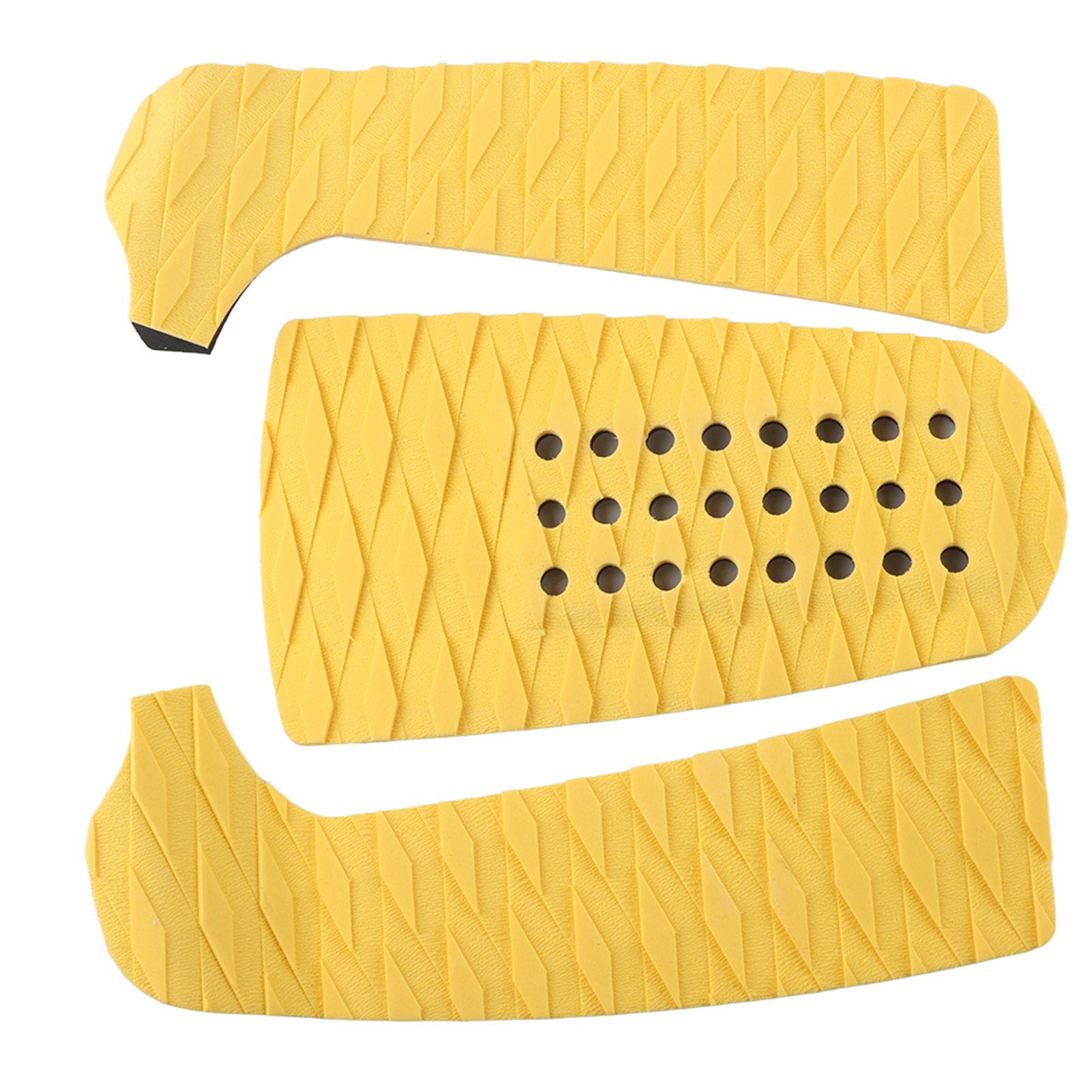 3-teiliges Umweltfreundliches Eva-schaumstoff-anti-rutsch-surfbrettmatten-set, Surfzubehör (gelbes Set Mit Loch)