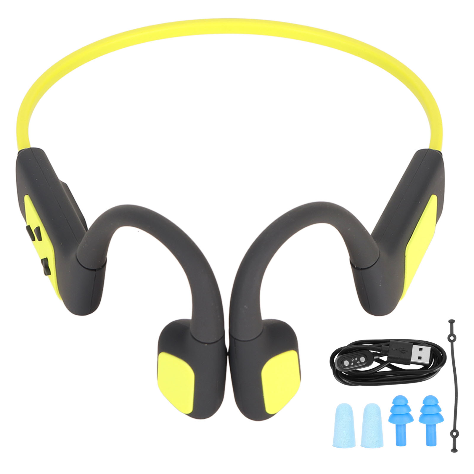 32 Gb Ipx8 Knochenleitungs-sportkopfhörer Zum Schwimmen Und Tauchen, Gelbe Kabellose Bluetooth-ohrhörer Mit Offenem Ohr
