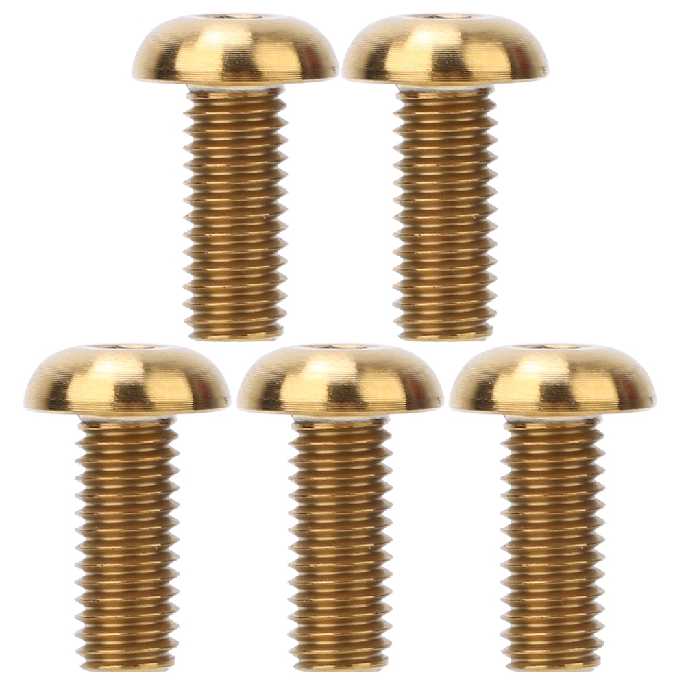 M5x12 Titanlegierungsschrauben Zur Befestigung Von Flaschenhaltern Und Fahrradscheibenbremsen (5er-packung, Goldfarben)