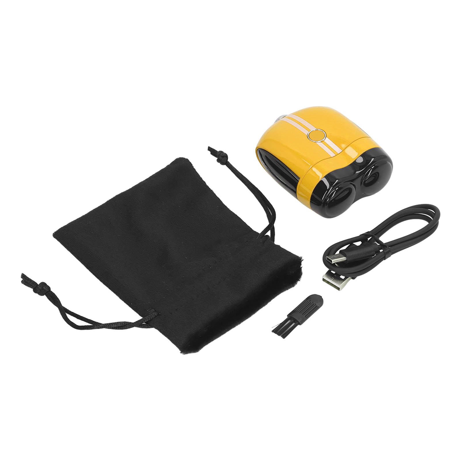 Mini-barttrimmer Mit Usb-c-anschluss, Wiederaufladbar, Ipx7 Wasserdicht, Für Nass- Und Trockenrasur Geeignet, Präziser Schnitt, Gebogenes Gelbes Design