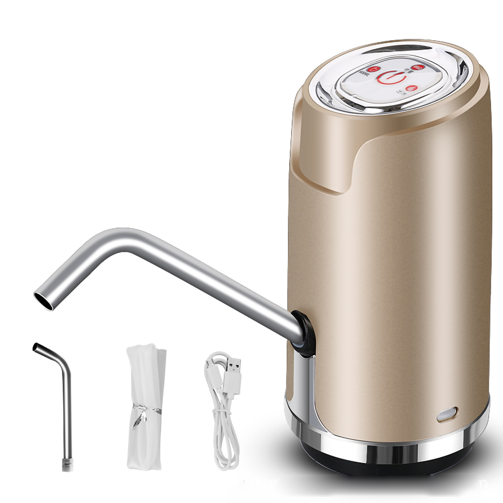 Elektrischer Usb-wasserspender Mit Intelligenter, Dosierbarer Sprühpumpe Aus Goldfarbenem Abs-kunststoff Für Den Außenbereich