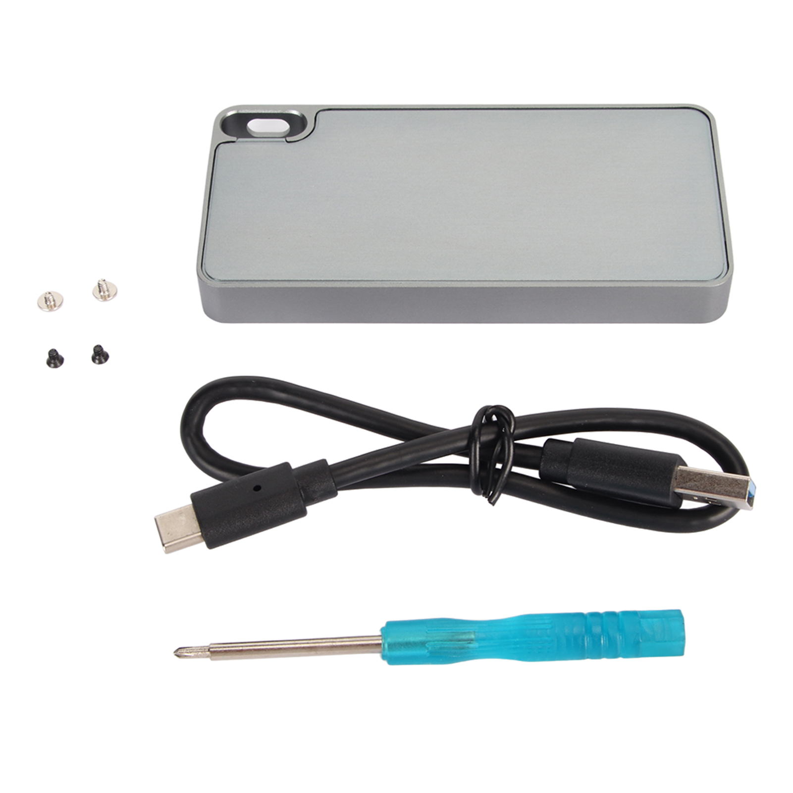 M.2 Ngff Auf Usb 3.1 Ssd-gehäuse Aus Aluminiumlegierung, Uasp- Und Otg-kompatibel, Für Tragbare Externe Festplatten, Grau