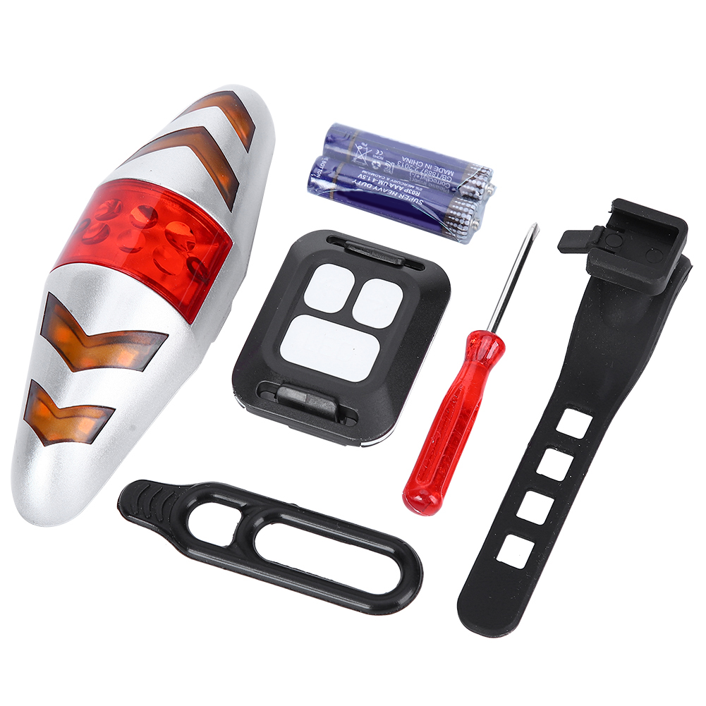 Led-rücklicht Für Fahrräder Mit Kabelloser Fernbedienung Und Blinkern Für Mountainbikes, Silber
