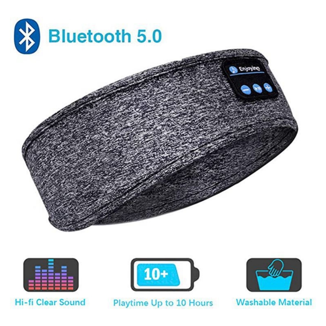 Ultradünne Bluetooth-sportkopfhörer Mit Kopfbügel, Hd-stereo Für Fitness, Reisen, Meditation, Grau