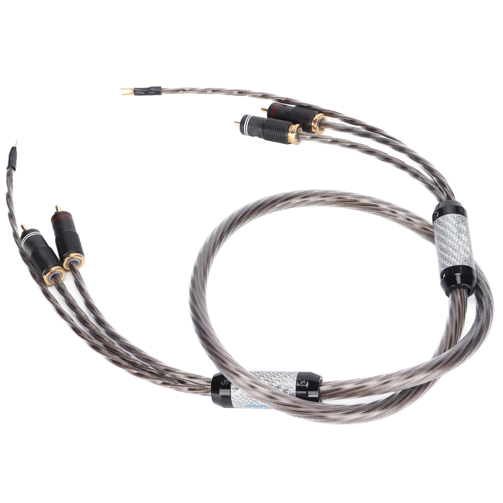 Xangsane Xs-0610 Audiokabel Für Tonarm, 2 Rca-stecker Auf 2 Rca-stecker Mit Erdungskabel, 1,5 M