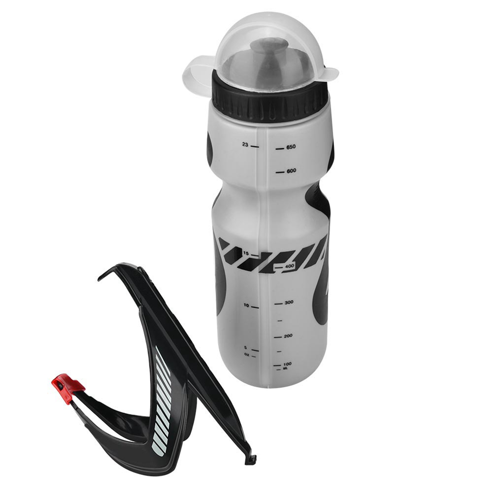 650-ml-fahrradtrinkflasche Mit Rahmenhalterung Für Mountainbikes Und Fahrräder (grau)