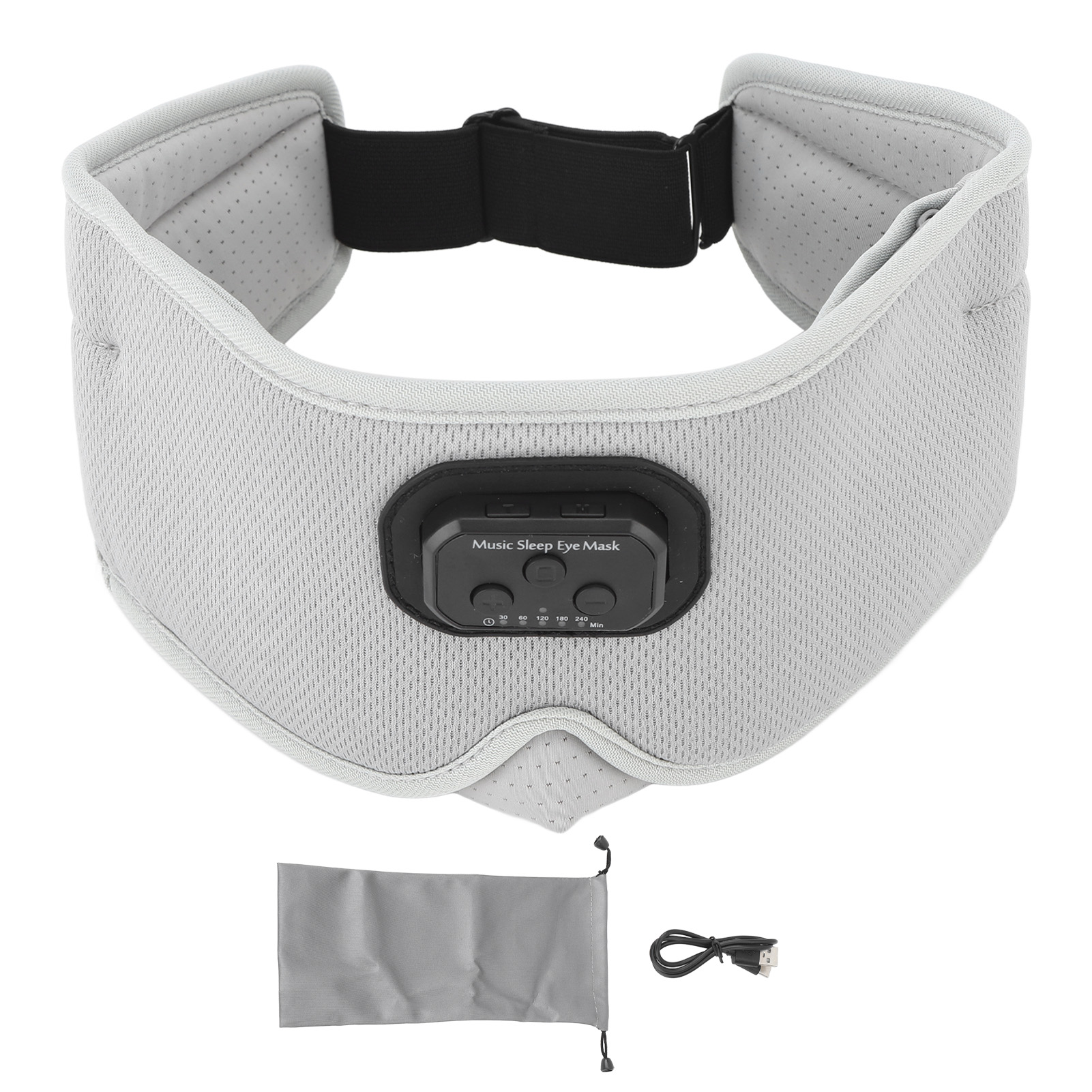 Bluetooth 5.2 Schlafmaske Mit Integrierten Kopfhörern, Kabellose Kopfhörer Für Seitenschläfer, Einstellbares Weißes Rauschen, Komfortable 3d-augenmuschel, Graue Farbe.