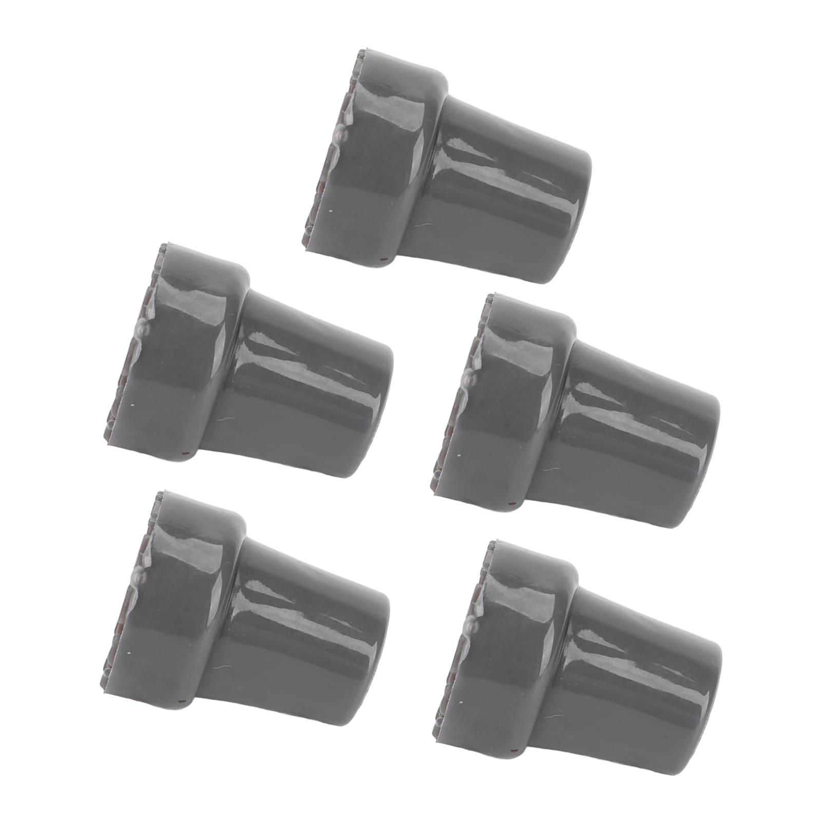 Stück 22 Mm Stockspitzen, Reifenstruktur, Rutschfest, Transparent Grau, Für Gehhilfen Und Krücken
