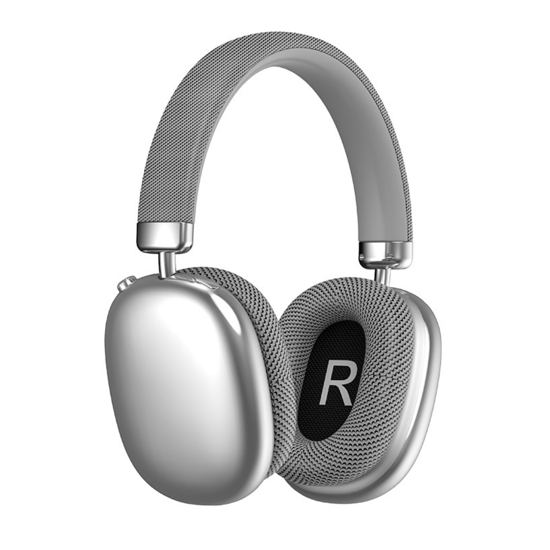 P959 Kabellose Bluetooth-kopfhörer, Over-ear-kopfhörer, 40-mm-treiber, Usb-c-ladeanschluss, 8 Stunden Akkulaufzeit, Ukw-radio, Silber