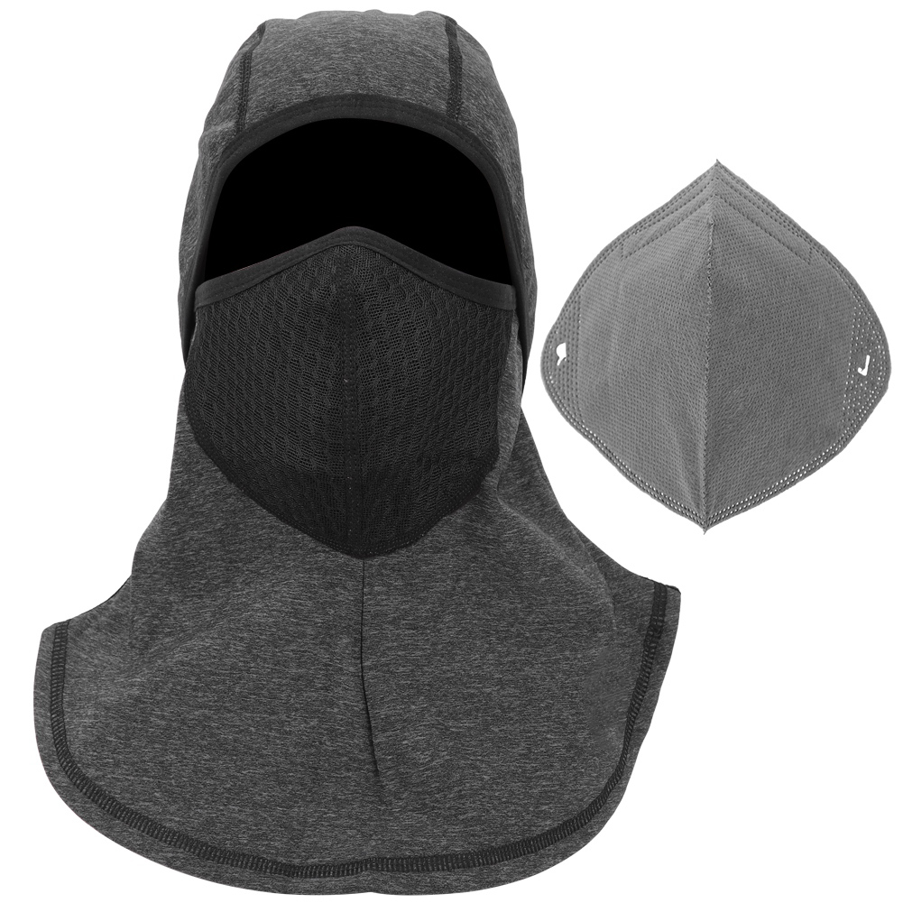 Unisex-fahrradmaske Aus Polyester, Wind- Und Wasserdicht Für Outdoor-sportarten – Klassisches Grau