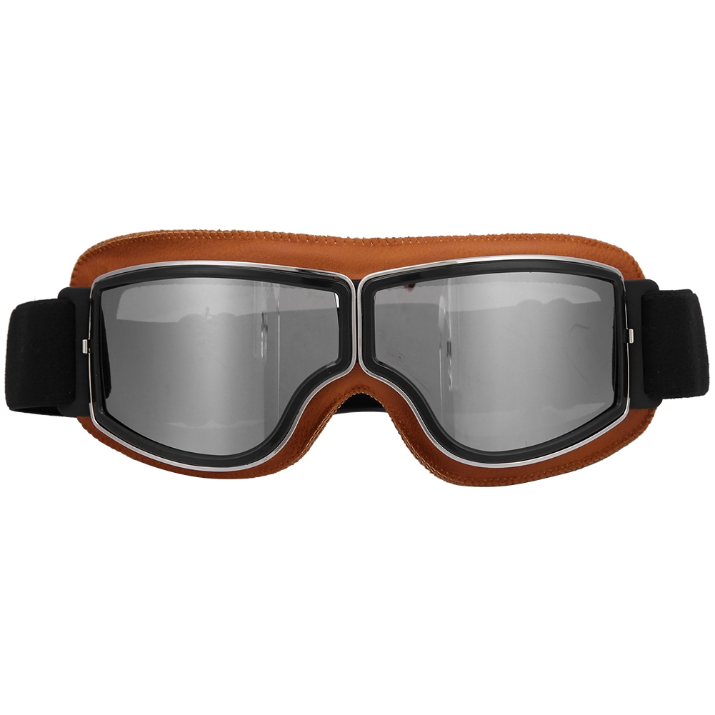 Winddichte Motorradbrille Für Roller Und Fahrrad (silberne Gläser)