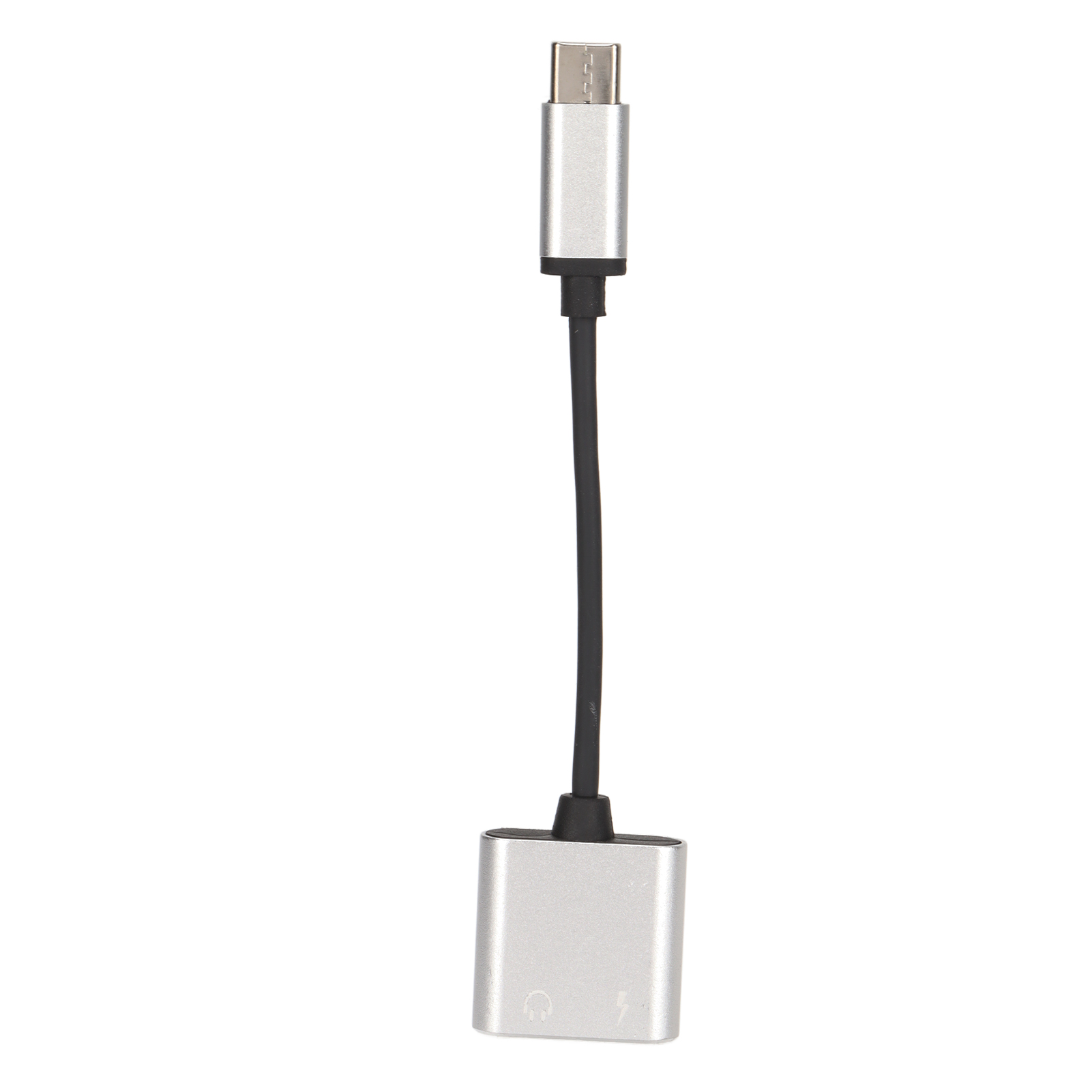 2-in-1 Usb-c-auf-3,5-mm-klinken-audioadapter Mit Ladeanschluss – Mini-kopfhörerkonverter Für Unterwegs, Silber