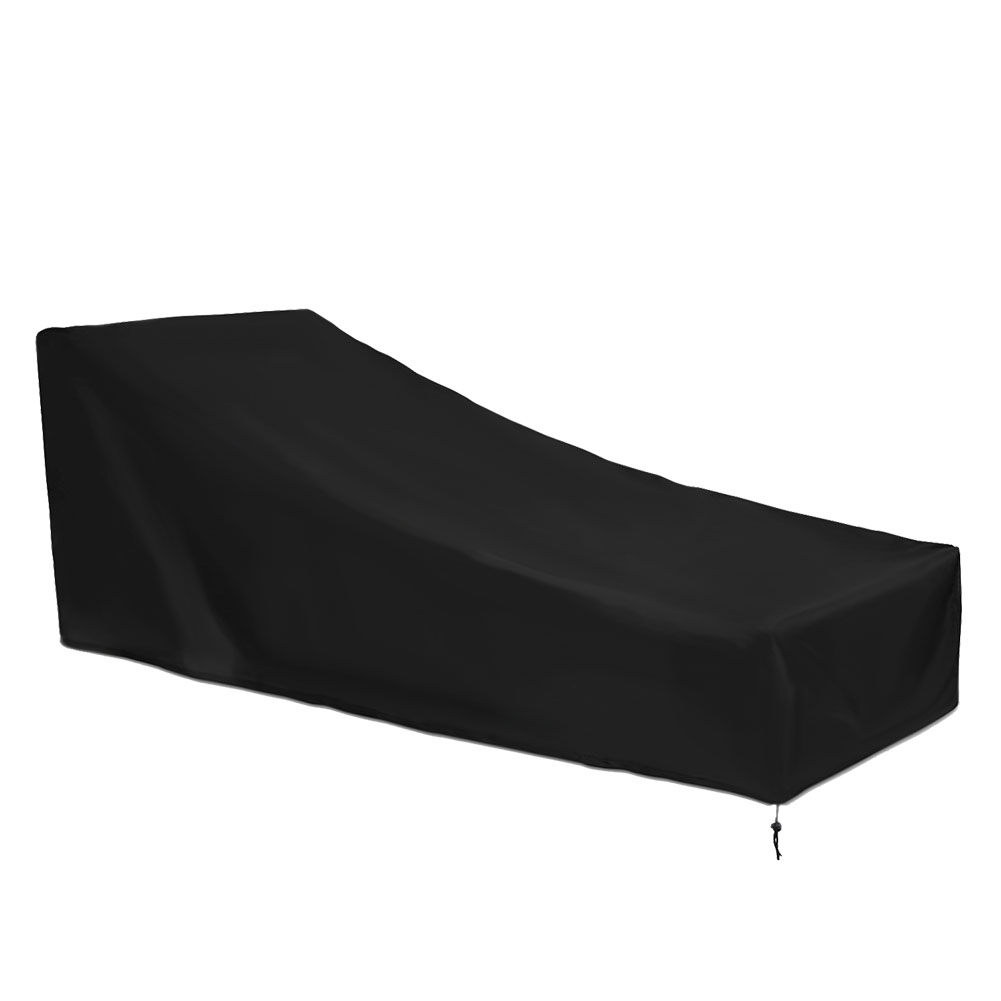 Wasserdichte Und Rostfreie Schutzhülle Für Klappbare Outdoor-liegestühle (210d, Schwarze Außenseite Und Silberne Innenseite)