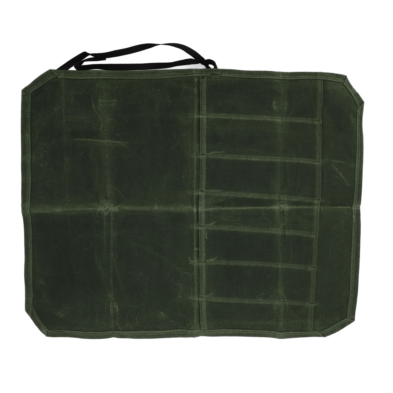 Professionelle, Faltbare Messertasche Aus Gewachstem Canvas Mit 7 Fächern Für Köche, Camping Und Grillen, Grün