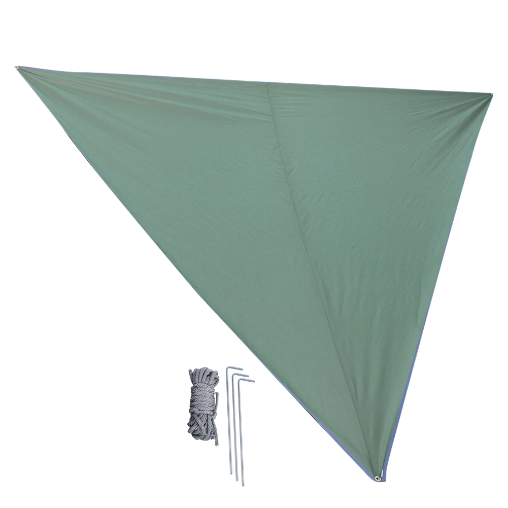 Großes, Wasserdichtes Und Uv-beständiges Camping-vorzelt - Tragbares, Winddichtes Sonnenschutzdach Für Den Außenbereich (4x4x4m, Armeegrün Mit Silberner Beschichtung)