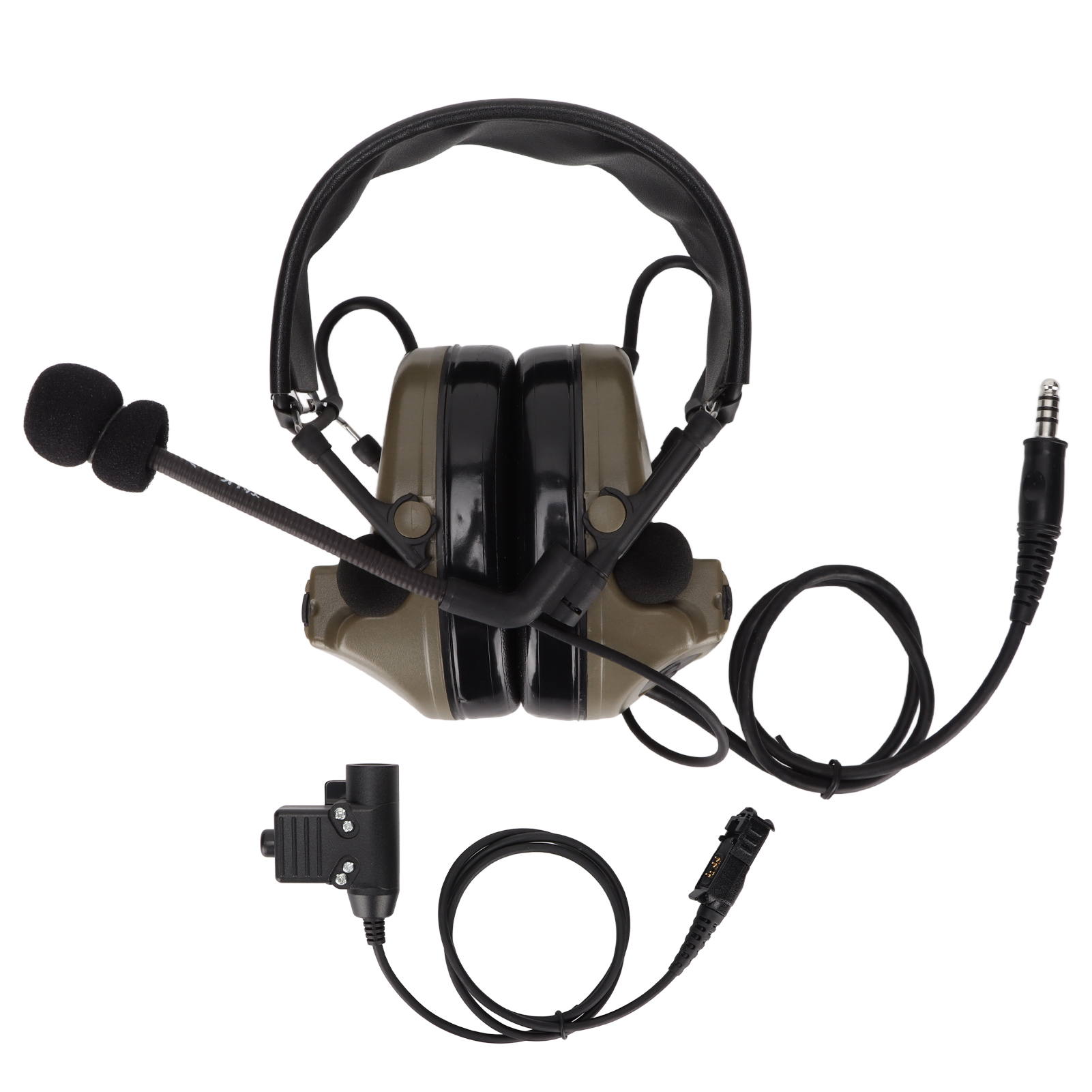 7,1-mm-headset Mit Geräuschunterdrückung Und Mikrofon U94 Für Motorola – Grüne Silikon-ohrstöpsel