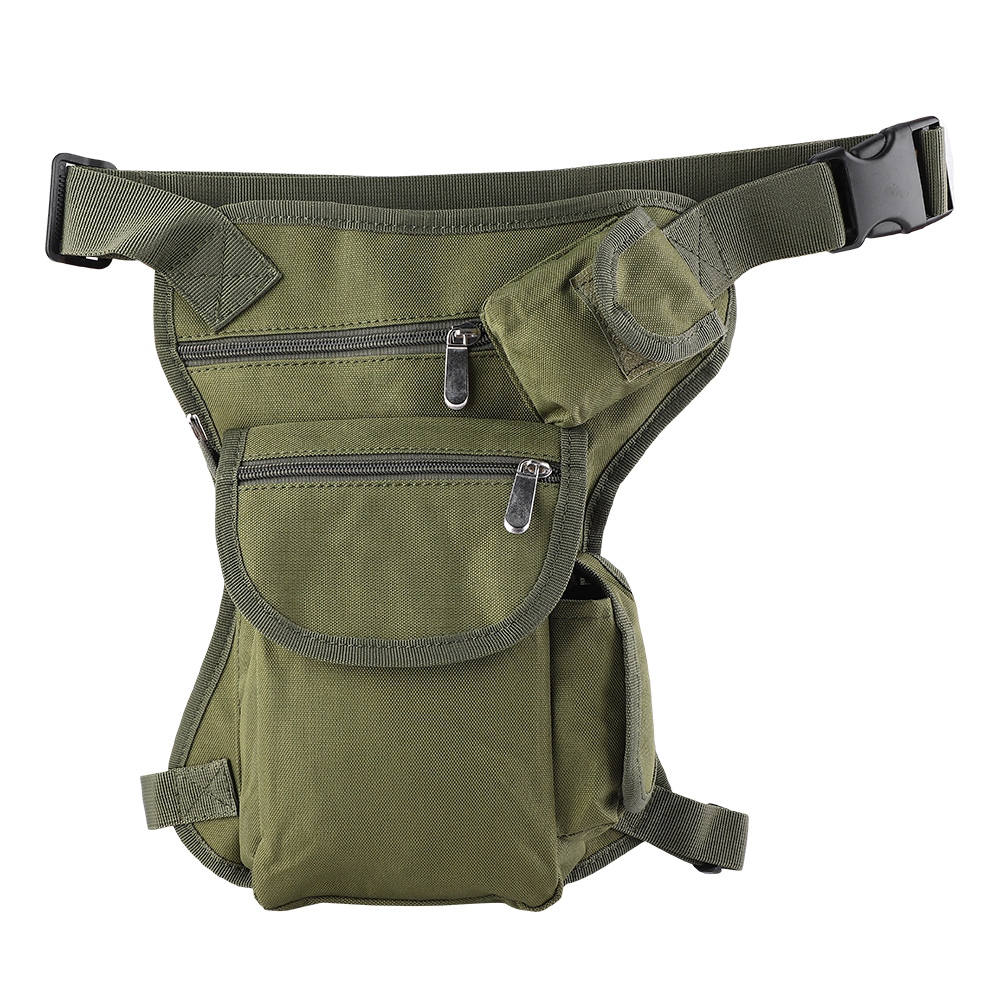Oberschenkeltasche Mit Mehreren Fächern Und Tiefer Taille Für Militär- Und Rennmotorräder (olivgrün)