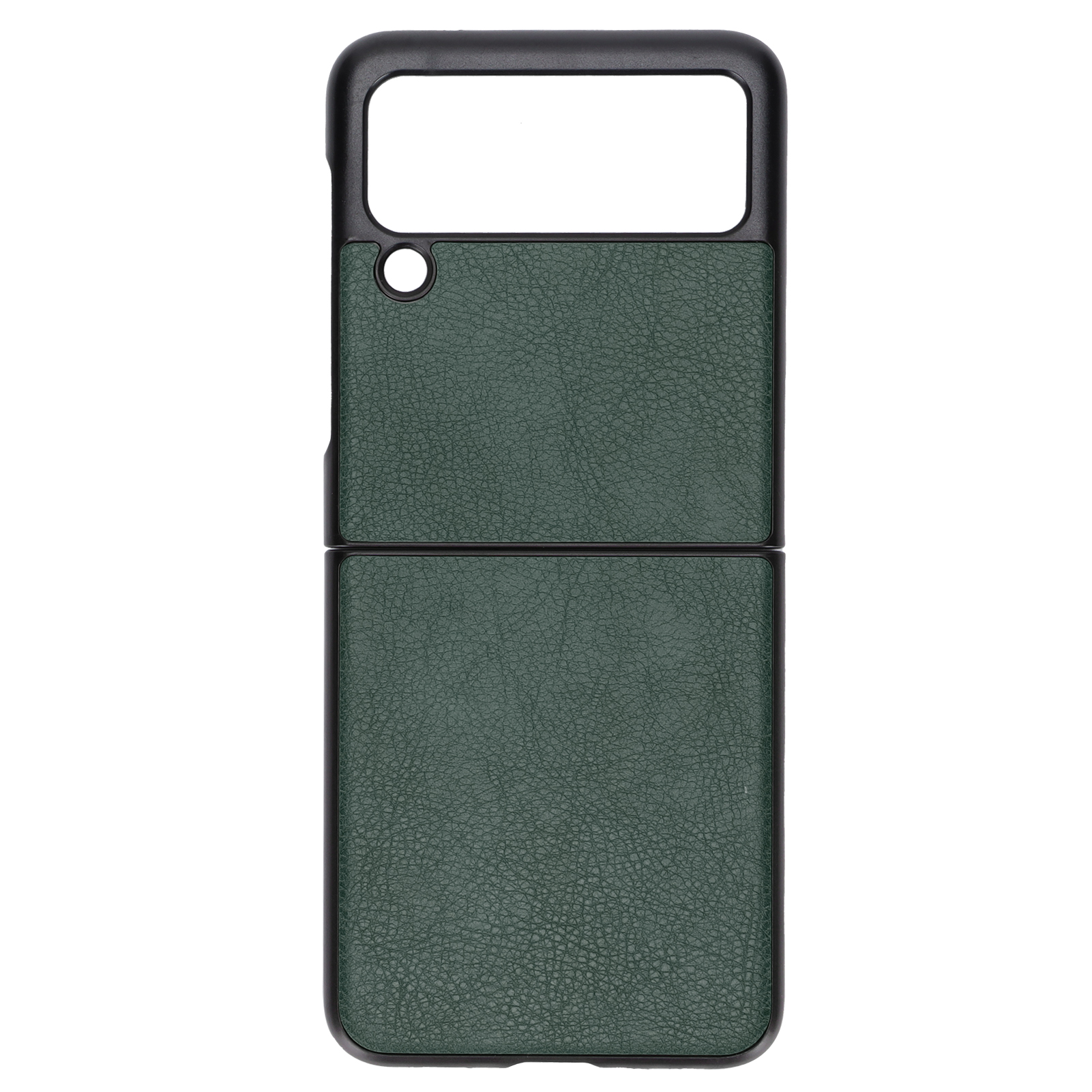 Lederhülle Mit Litschi-muster, Rundumschutz, Stoßfest Für Samsung Galaxy Z Flip 3, Grün