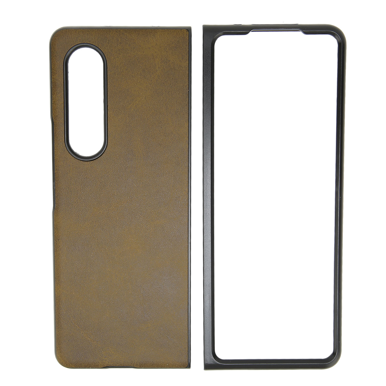 Kratzfeste Schutzhülle Aus Pu-leder Für Galaxy Z Fold 3, Camouflage-grün