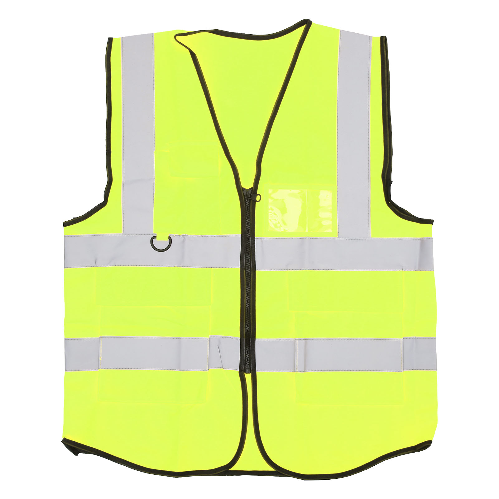 Gut Sichtbare, Wasserdichte Sicherheitsjacke Mit Reißverschluss Und Mehreren Taschen Für Arbeiter, Green Guardian.