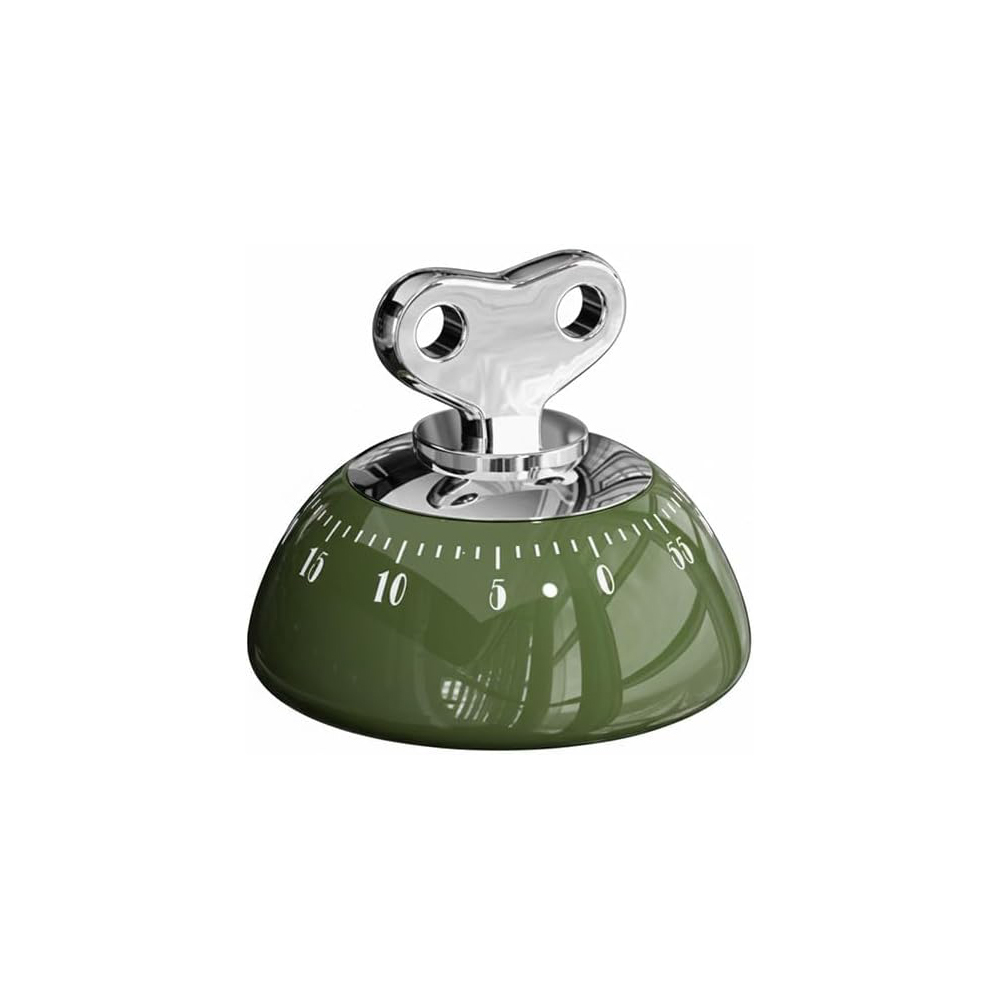 Retro-küchentimer, Mechanisch, Grün, 60 Minuten, Mit Magnetrückseite, Handaufzug, Akustischer Alarm Für Küche Und Haushalt