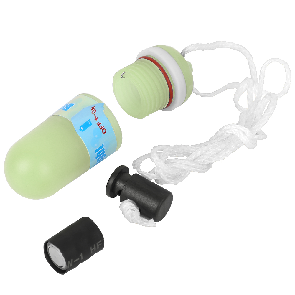 Qd-924 Led-nachttauchlampe, Wasserdicht Und Fluoreszierend, Mit Trageschlaufe – Wiesengrün