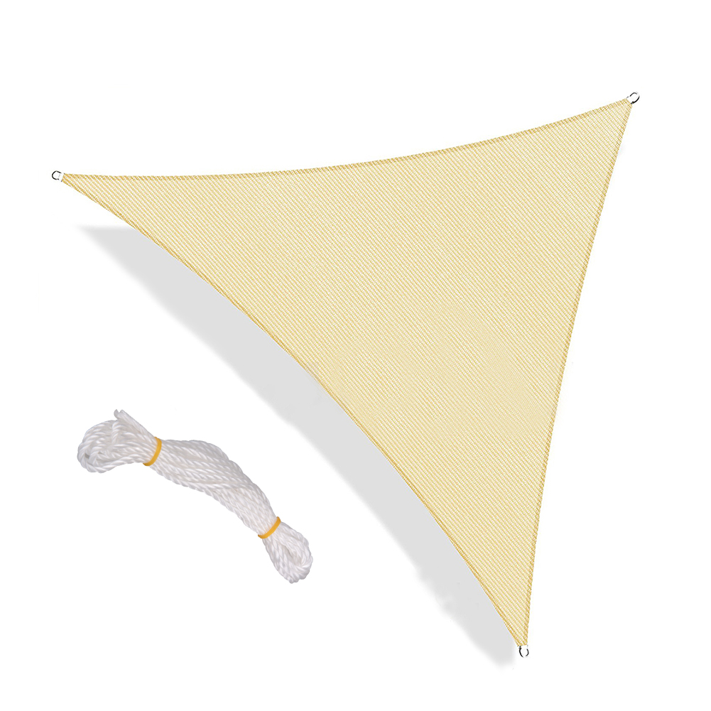 Wasserdichtes Sonnensegel Aus Oxford-polyester, Uv-schutz, Hellgelb, Für Terrasse, Garten, Park, Spielplatz, Rasen, 2,4 X 2,4 X 2,4 M