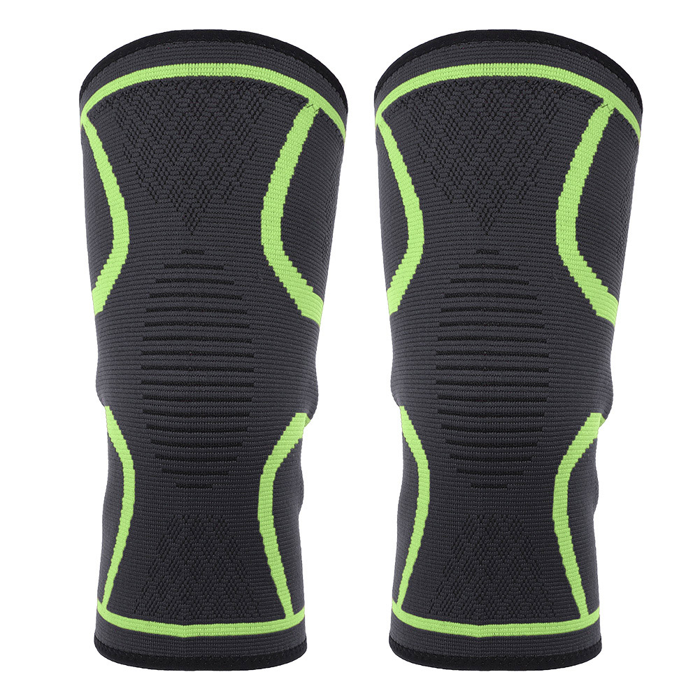 Elastische Sport-knieschoner Für Fitness, Laufen, Radfahren, Knieschutz, Hellgrün, Größe Xl