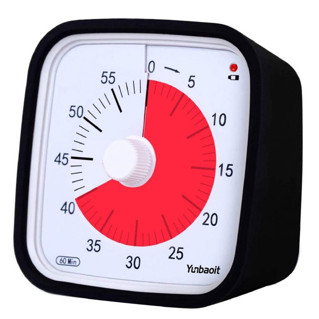 Visueller 60-minuten-timer Für Kinder, Einstellbare Lautstärke, Kompakte Größe 10x10 Cm