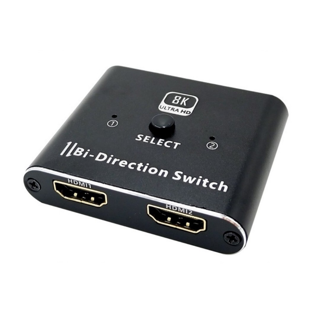 2-in-1 Hdmi-switch Und 1-in-2-splitter, 8k 60hz, 4k 120hz, 48 Gbit/s