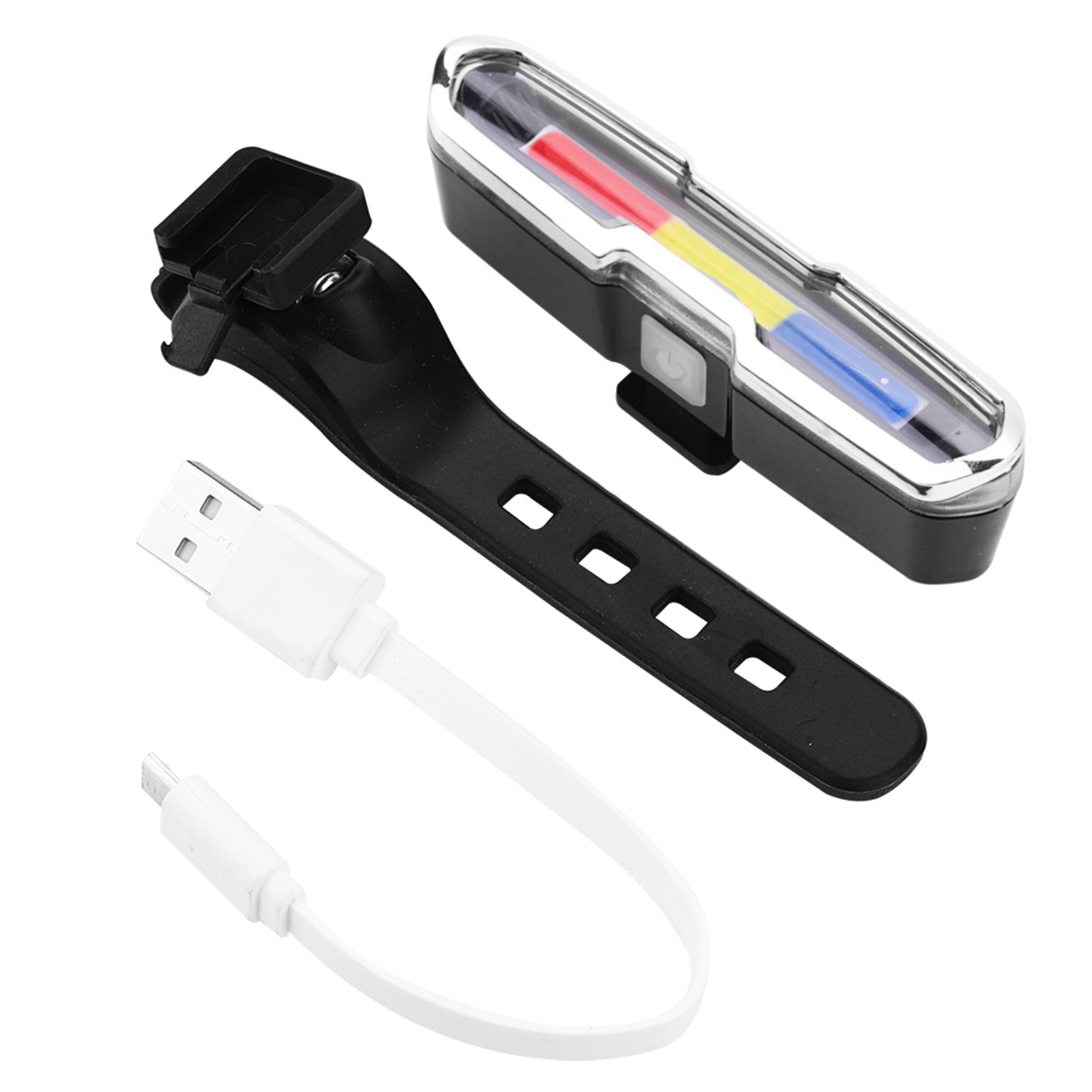 Wiederaufladbares Led-rücklicht Per Usb Für Mountainbikes Und Citybikes (rot, Blau, Weiß) – Fahrradsicherheit