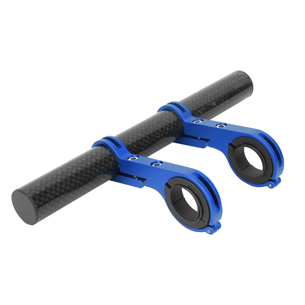 Multifunktionale Fahrradhalterung Für Vorder- Und Rücklicht, Doppelte Blaue Carbonklemme