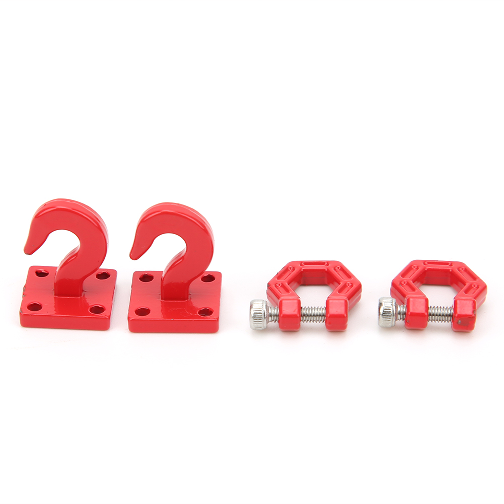 2-teiliger Anhängerhaken Aus Metall Für Rc-ersatzteile, Kompatibel Mit Scx10 90046 Trx4 D90 1/10 Modellauto