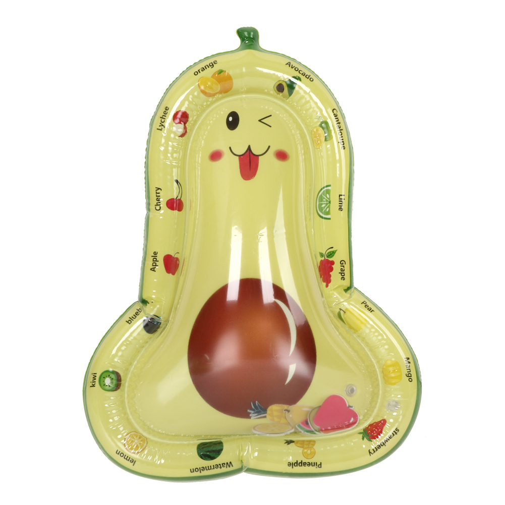 Aufblasbare Baby-wassermatte Mit Avocado-muster, Faltbares Pvc-kissen Für Säuglinge