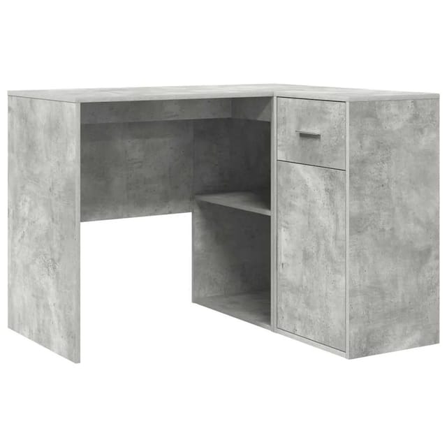 vidaXL Eckschreibtisch Beton Grau 102 x 50 x 75 cm Holzwerkstoff 3337276