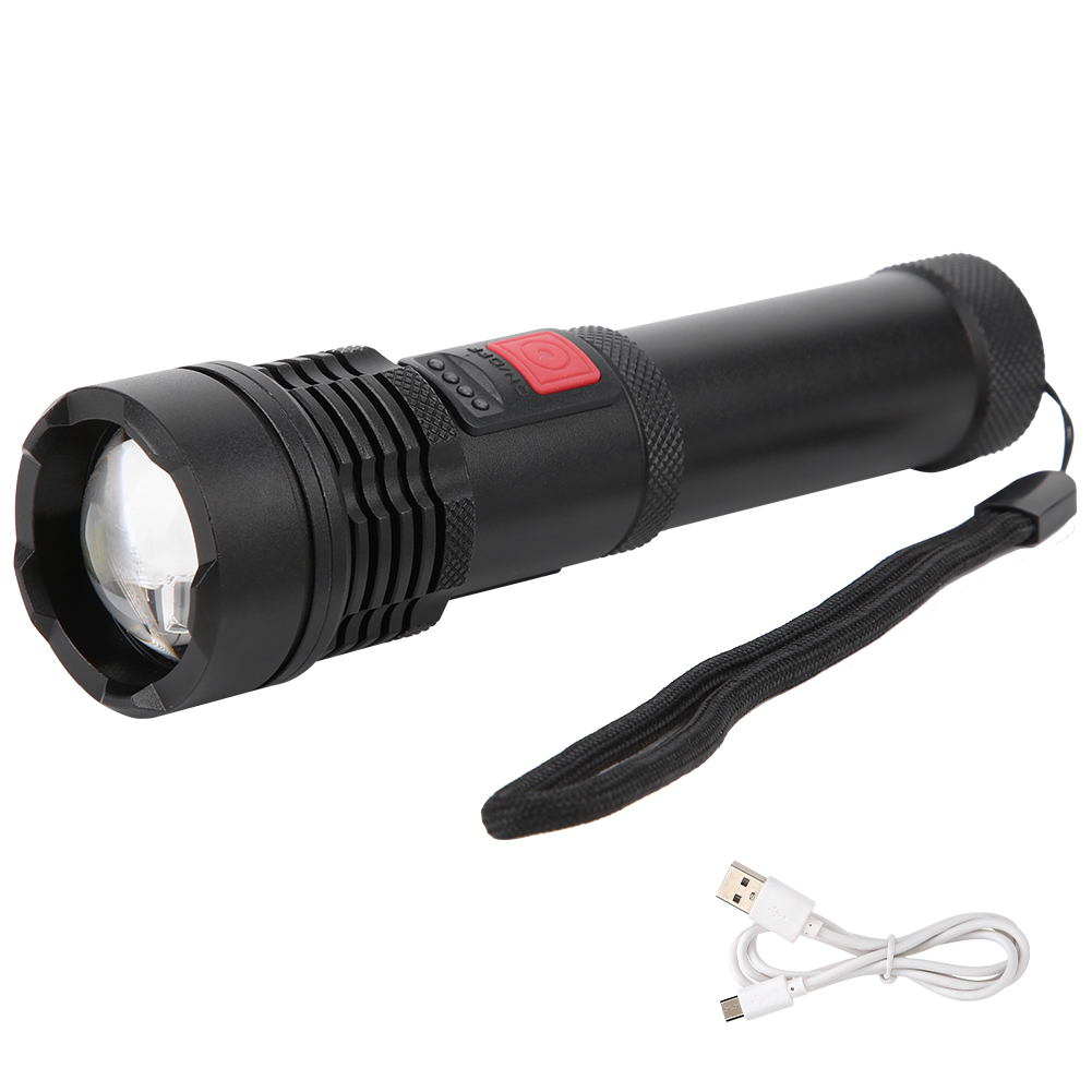 Xhp50 Usb-wiederaufladbare Taschenlampe, Tragbare Taschenlampe Für Camping Und Angeln